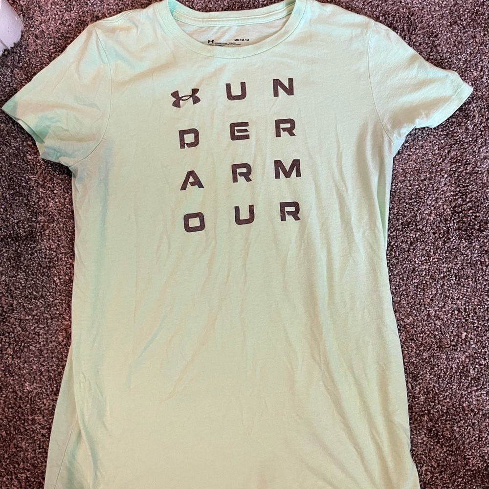 Great condition womens under armour tee shirt. Bright green size medium